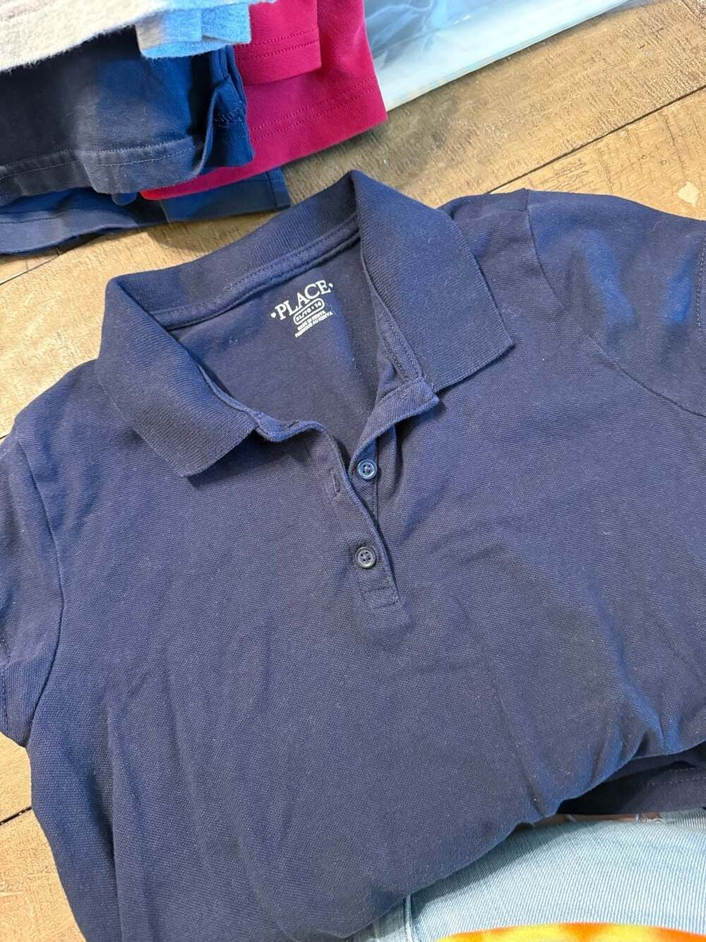 The Children's Place Navy Blue Short Sleeve Uniform Polo Shirt Size XL 14